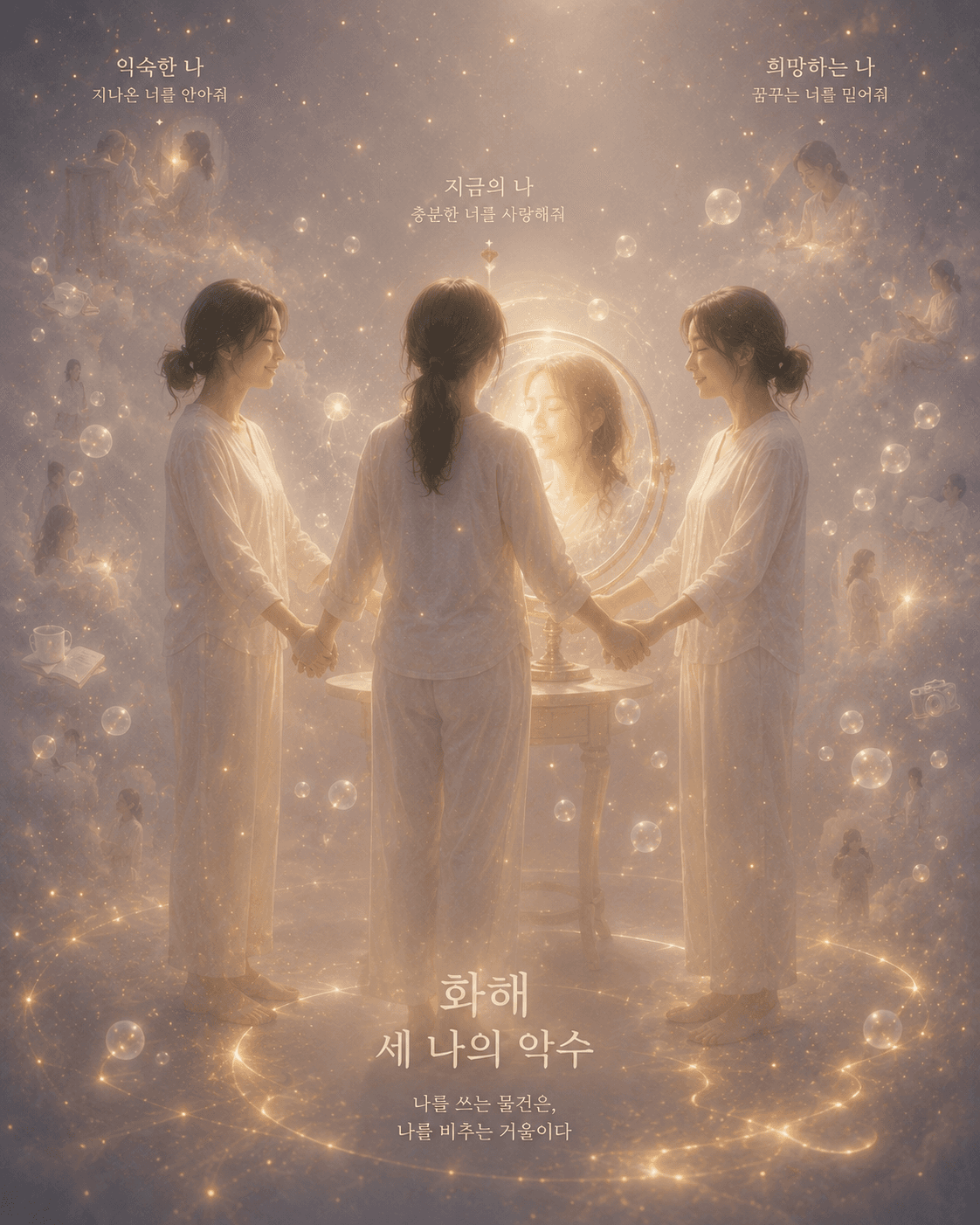 세 개의 나가 손을 맞잡는 화해
