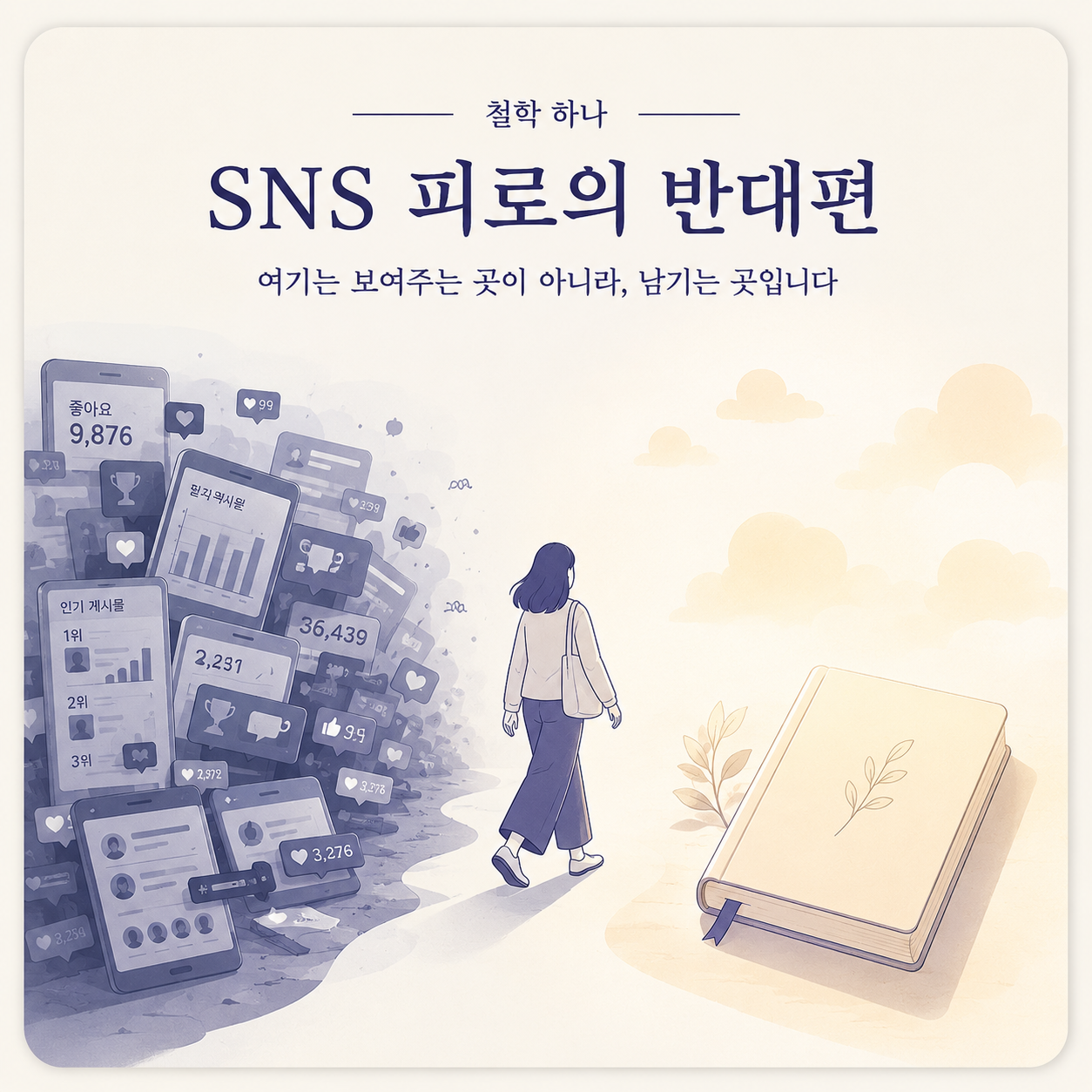 SNS 피로의 반대편 — 여기는 보여주는 곳이 아니라, 남기는 곳입니다