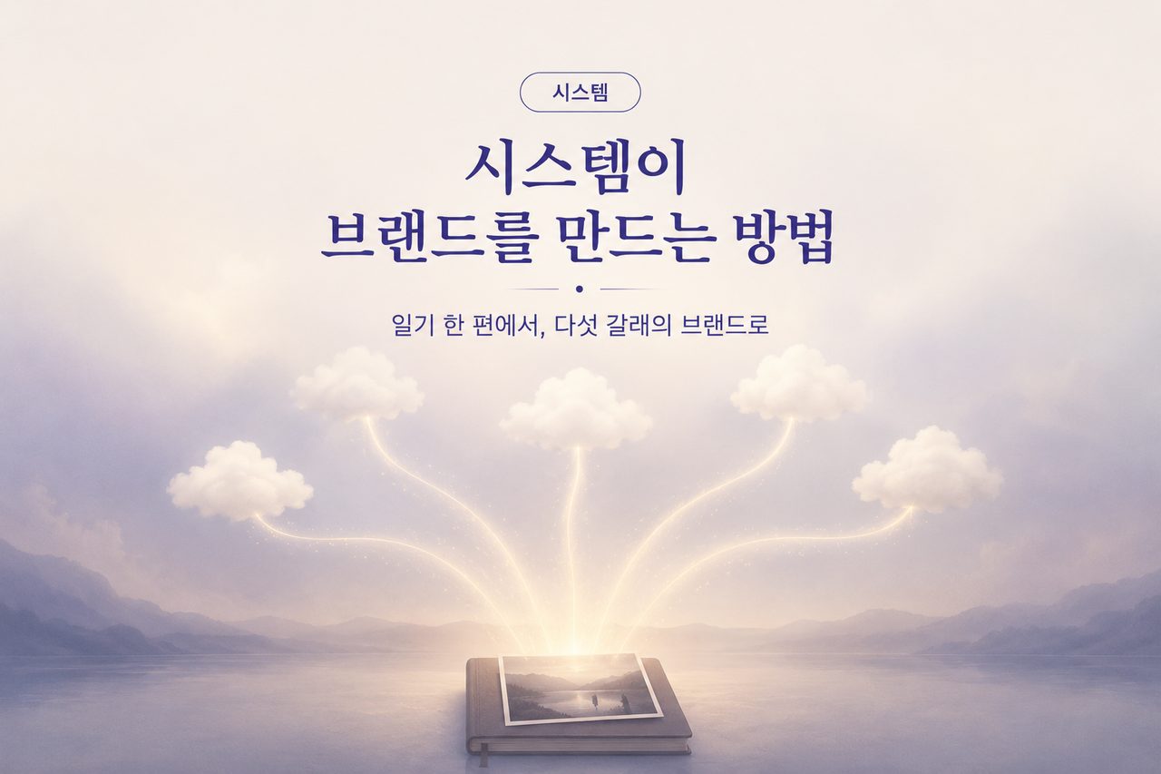 시스템이 브랜드를 만드는 방법 — 일기 한 편에서 다섯 갈래의 브랜드로