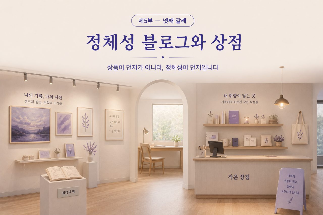 정체성 블로그와 상점